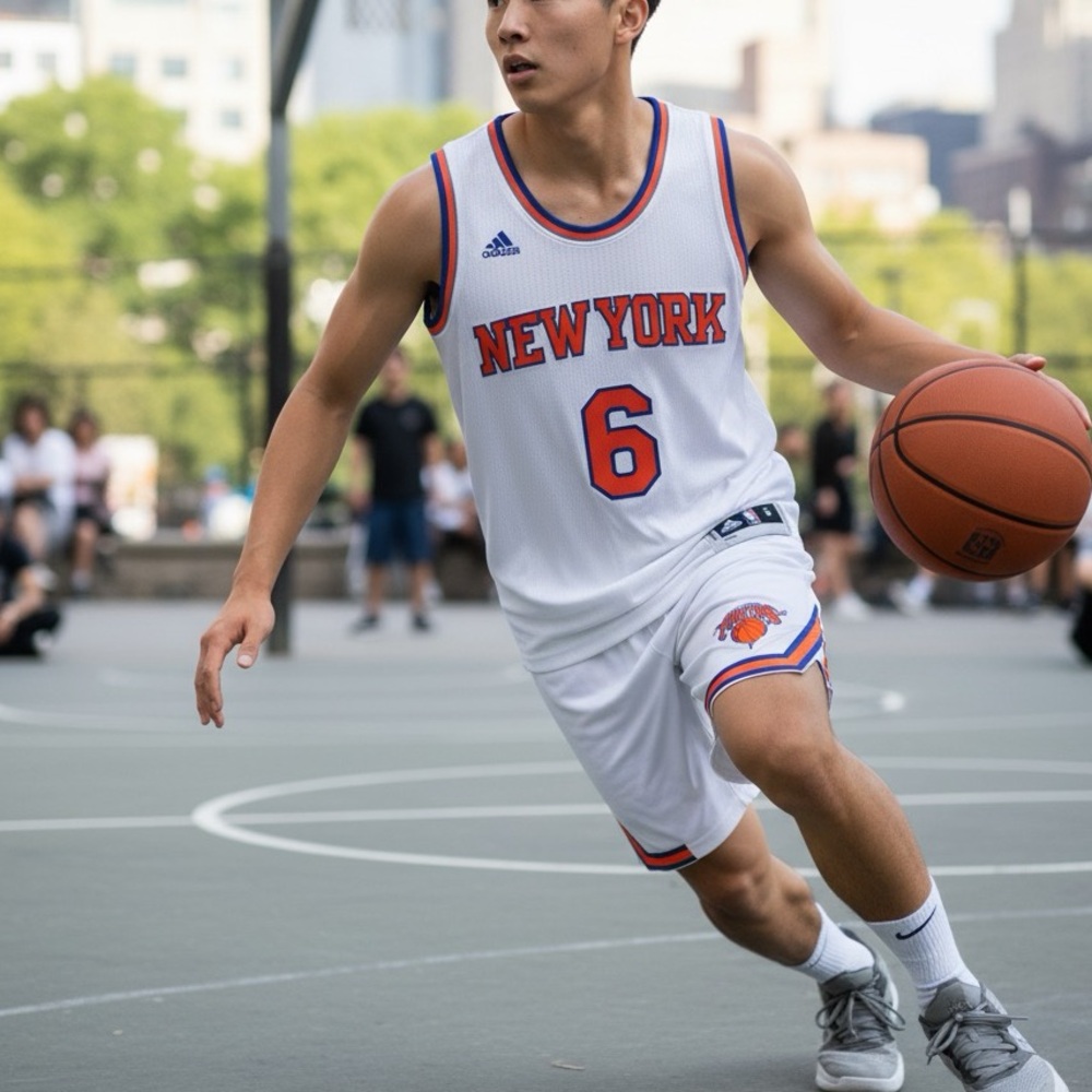 NWT adidas New York Knicks Porzingis White Swingman NBA Jersey size medi…